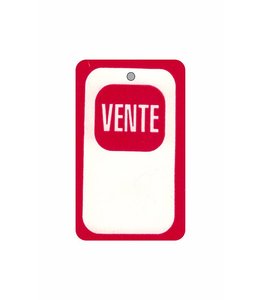 "VENTE" tag 1-5/8" x 2-1/2"H