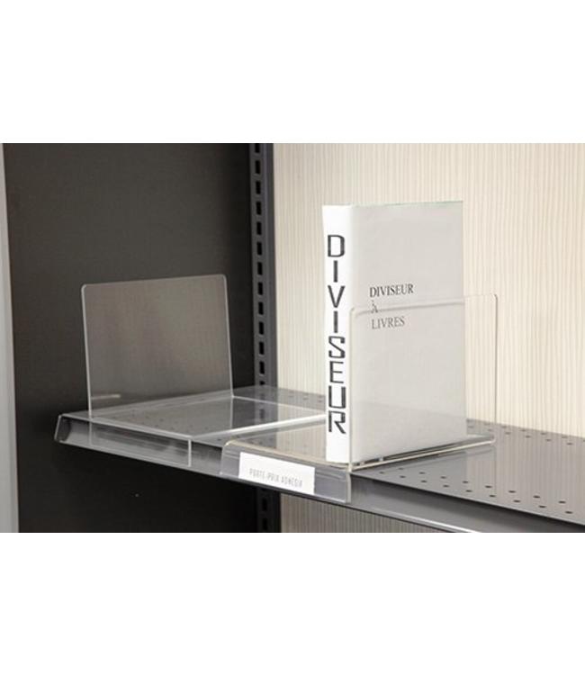 Book divider left or right, 6-1/4''W x 8''D x 5-1/2'' H, 1’’lip