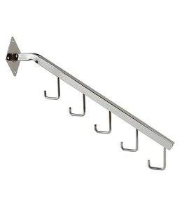 Waterfall 5 hooks 18",  3/4" square tubing chrome