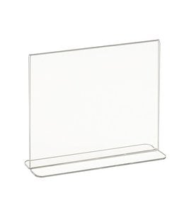 T shape sign holder 7” x 5.5”H horizontal, acrylic