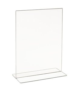 "T" shape vertical sign holder, acrylic