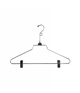 16" Metal hanger with clips chrome