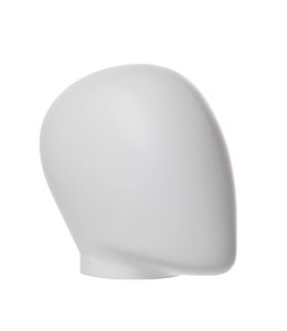 Tête femme sans cou 8"H, plastique moulé blanc mat