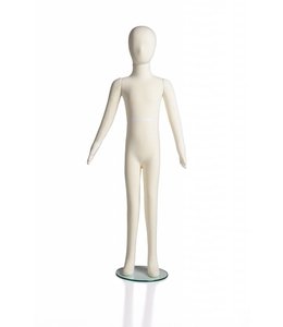 Mannequin enfant flexible, 10 ans, 50"H tissu crème