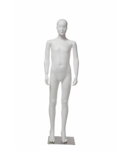 Plastic child mannequin 10-12 years old, white, 61"H