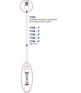 Kit of ceiling and floor anchors