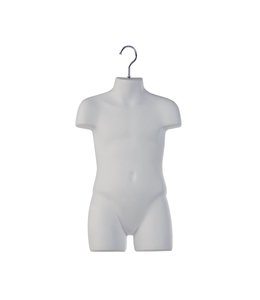 Child's torso 20 ½’’H to hang, molded plastic, hollow back