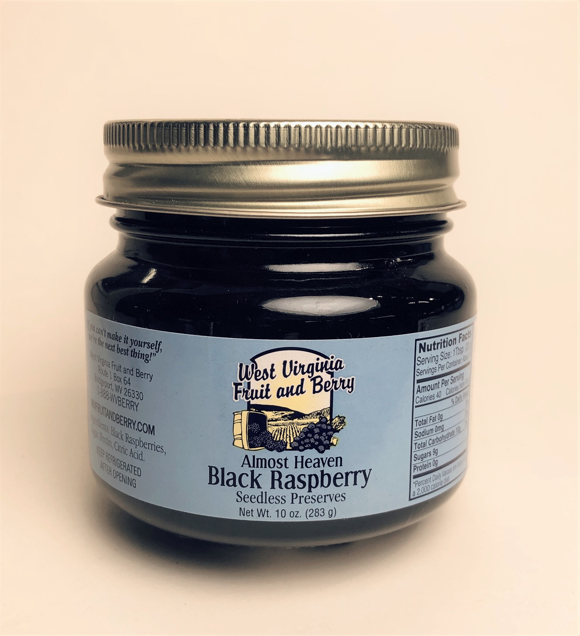 West Virginia Fruit and Berry WVF&B 10 oz. Mountain Blackberry Preserves