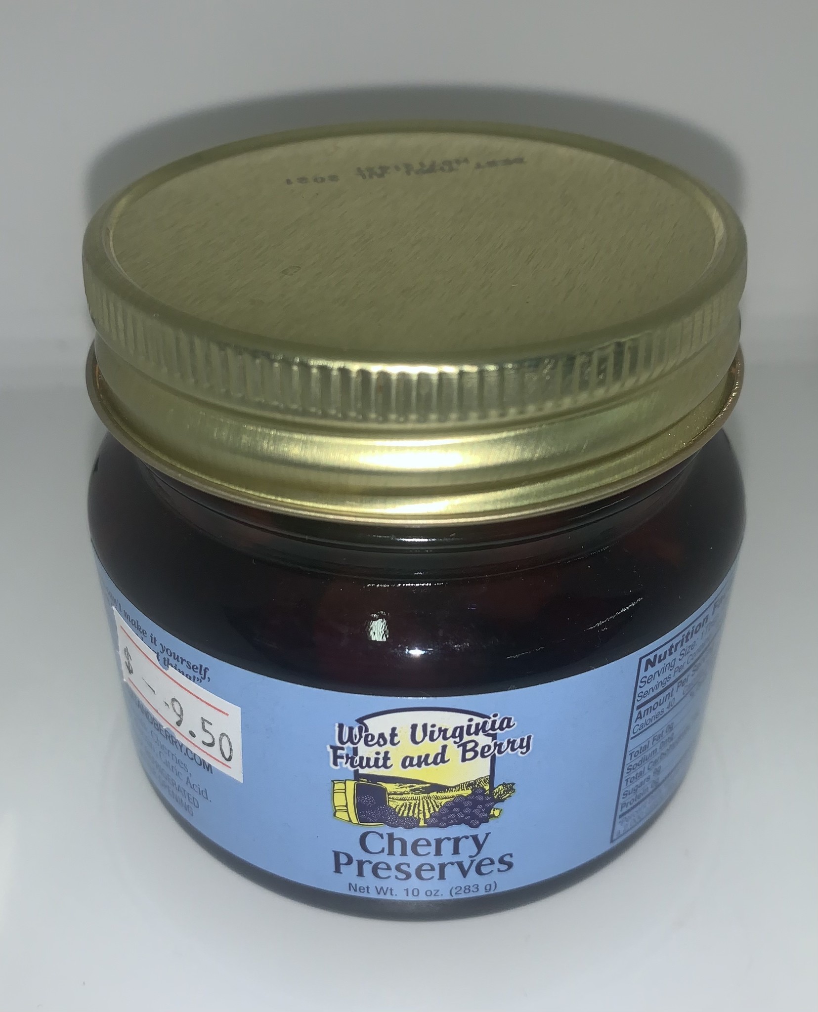 West Virginia Fruit and Berry WVF&B 10 oz. Cherry Preserves