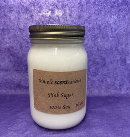 Simple Scentsation Pink Sugar 16 oz. Soy Candle