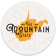 Loving WV The Mountain State Sticker
