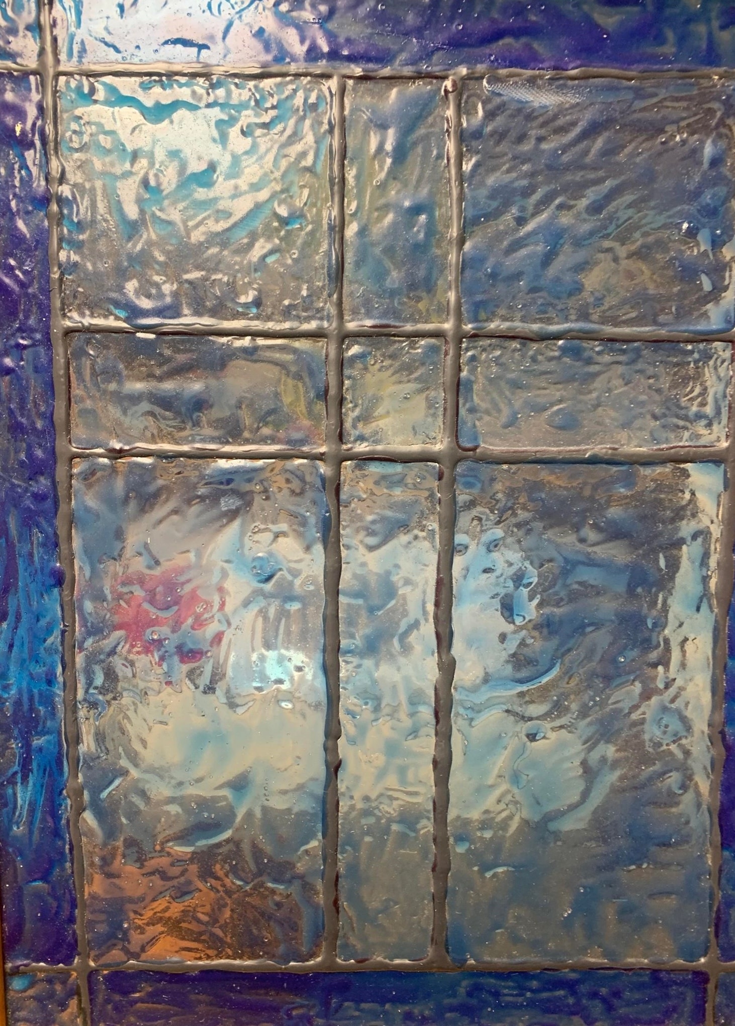 Blue "stained" glass