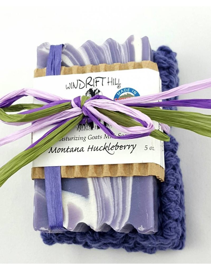 Windrift Hill Montana Huckleberry Soap with Cloth