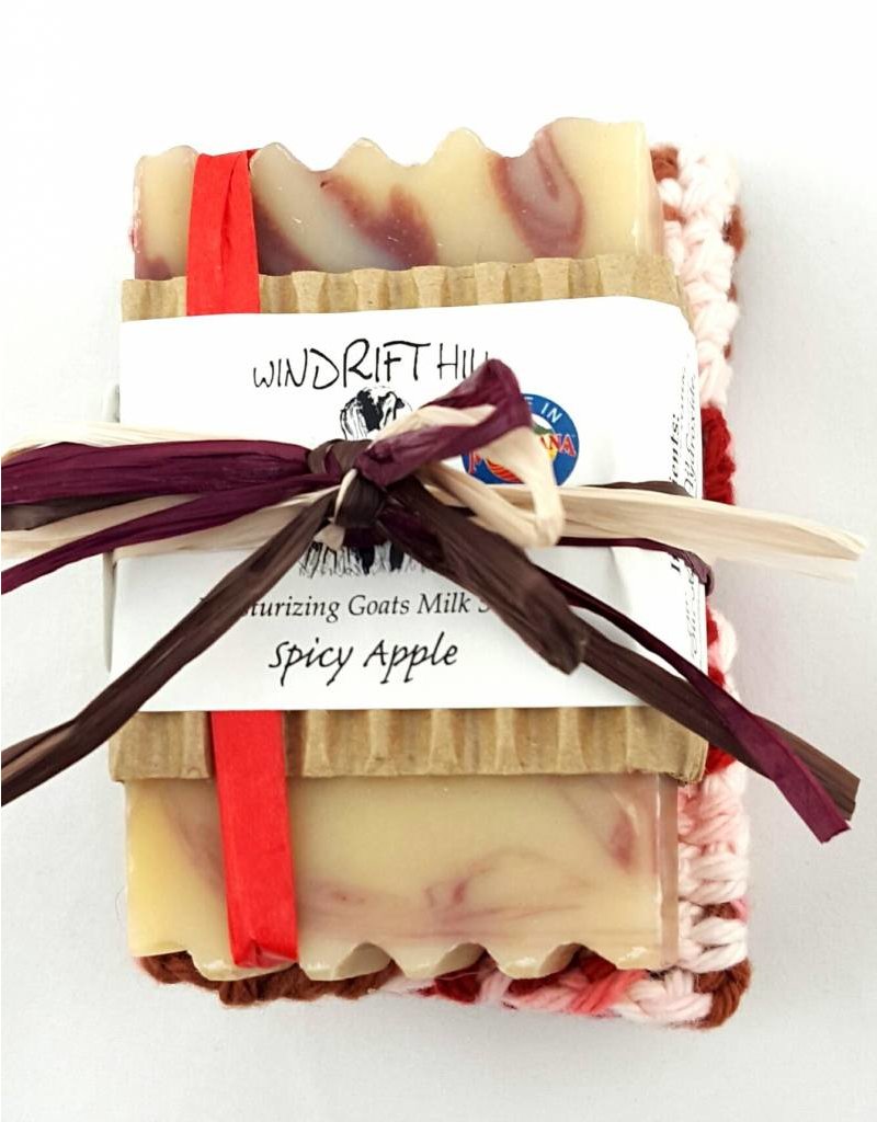 Windrift Hill Spicy Apple Soap with Cloth