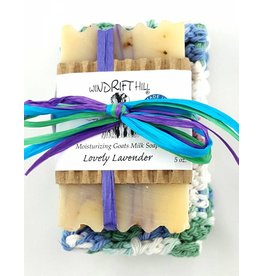 Windrift Hill Lovely Lavender Soap with Cloth