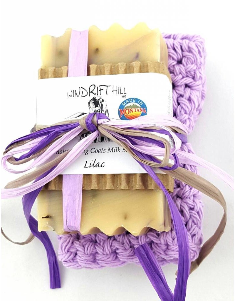 Windrift Hill Lilac Soap with Cloth