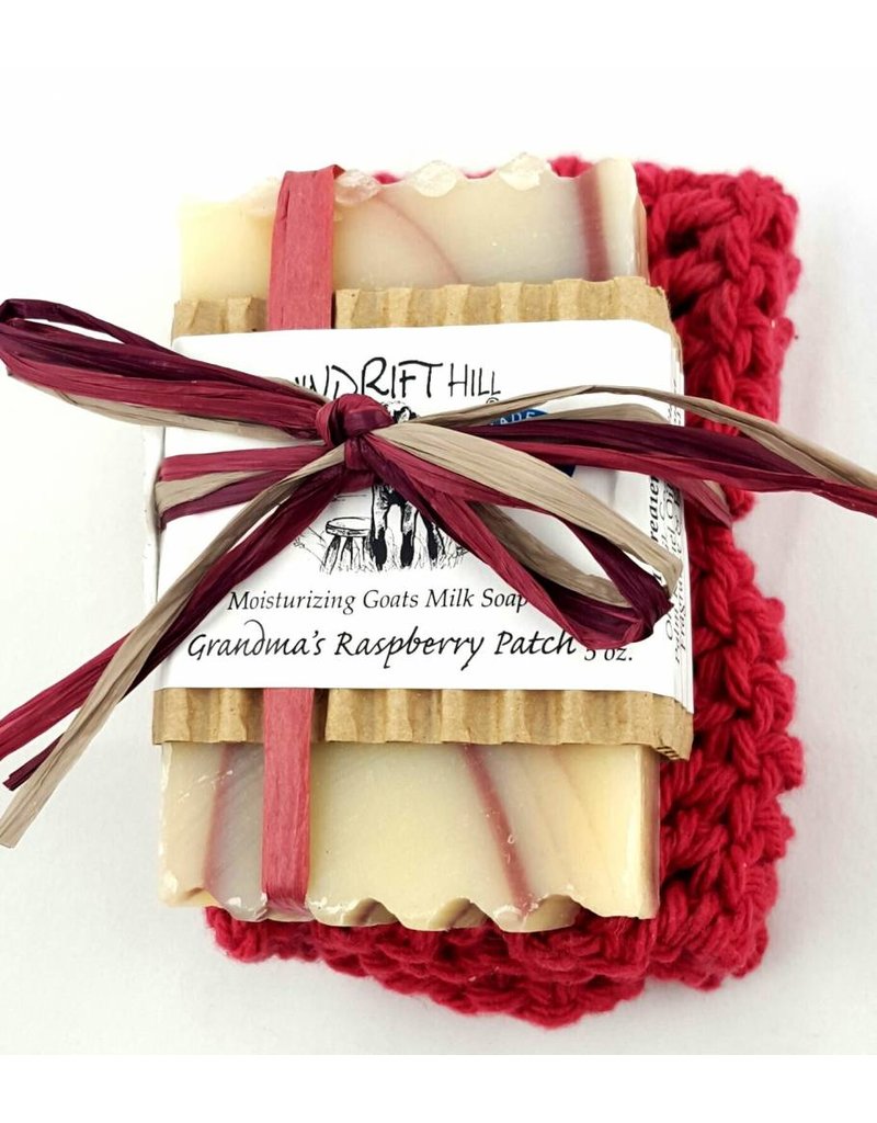 Windrift Hill Grandma's Raspberry Patch Soap with Cloth