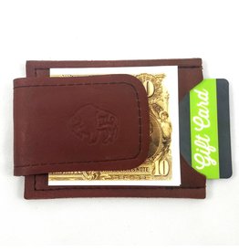 TLS Wallets TLS Clip Card Case Mahogany