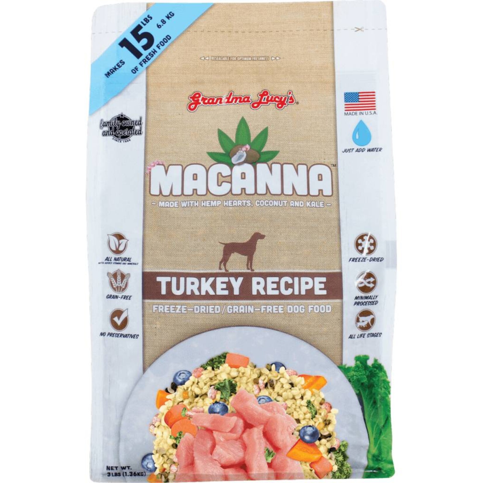 Grandma Lucy's Macanna Grain-Free Turkey 3 lb