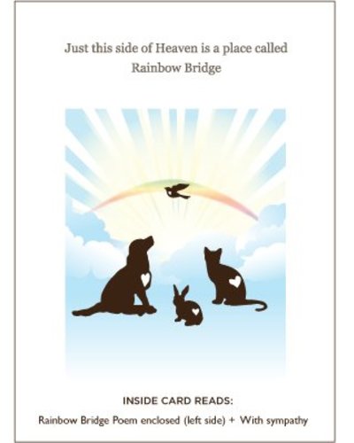 Rainbow Bridge Pet Sympathy Card Feed Pet Purveyor