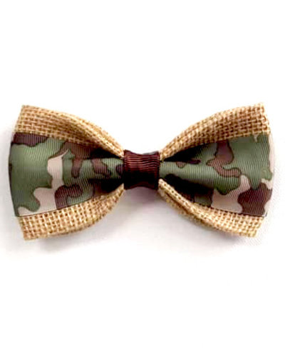 Burlap Bow Tie Camo Feed Pet Purveyor