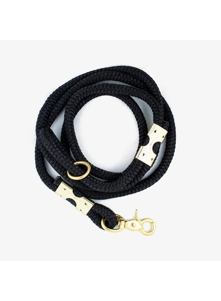 The Rover Boutique Marine Rope Leash, Black