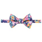 Sweet Pickles Designs Bow Tie Cat Collar, Purple Floral