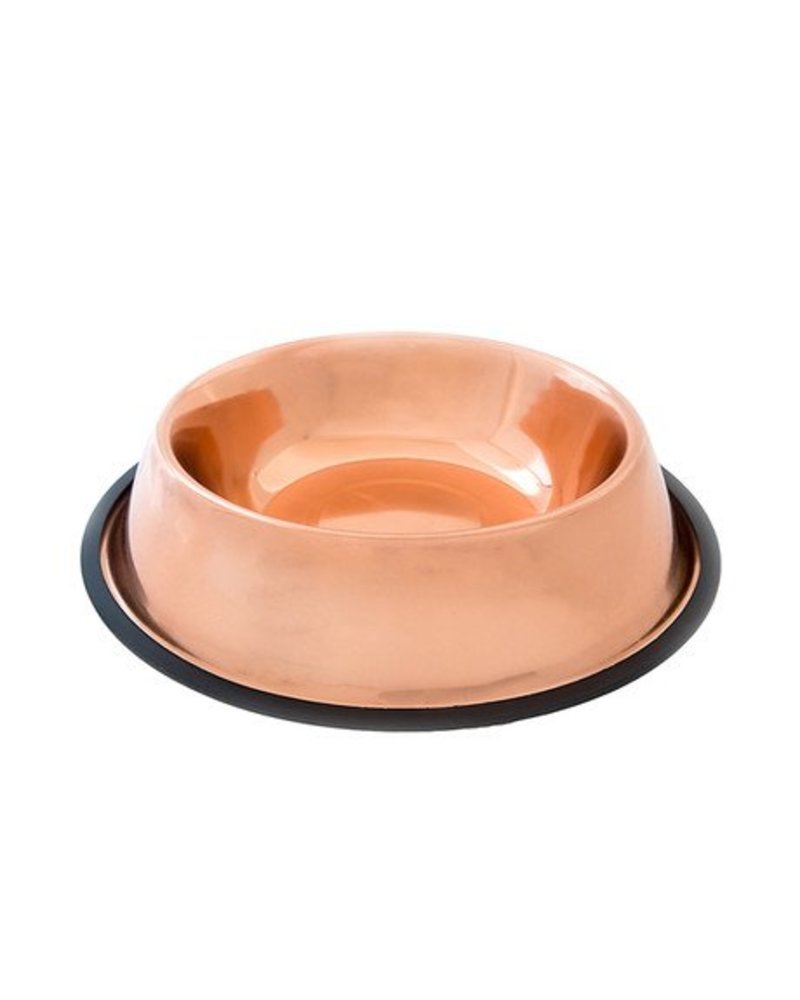 copper dog bowl