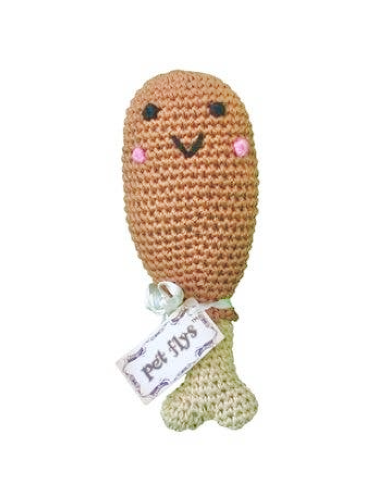 Pet Flys Crochet Knit Knack Drumstick Toy