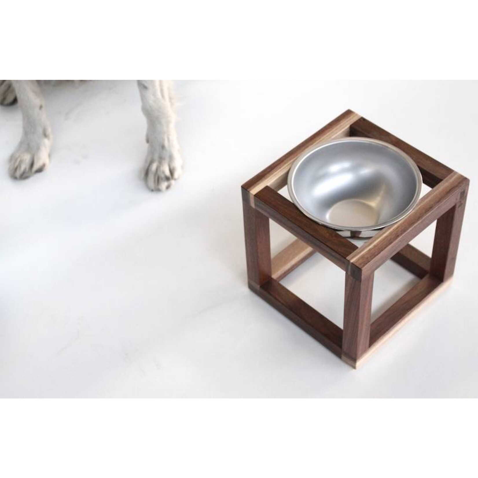 Interactive Dog Feeder - Thick Poplar Wood Elevated Slow Feeder