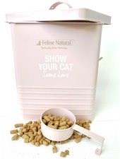 Feline Natural Cat Food Storage Tin & Scoop