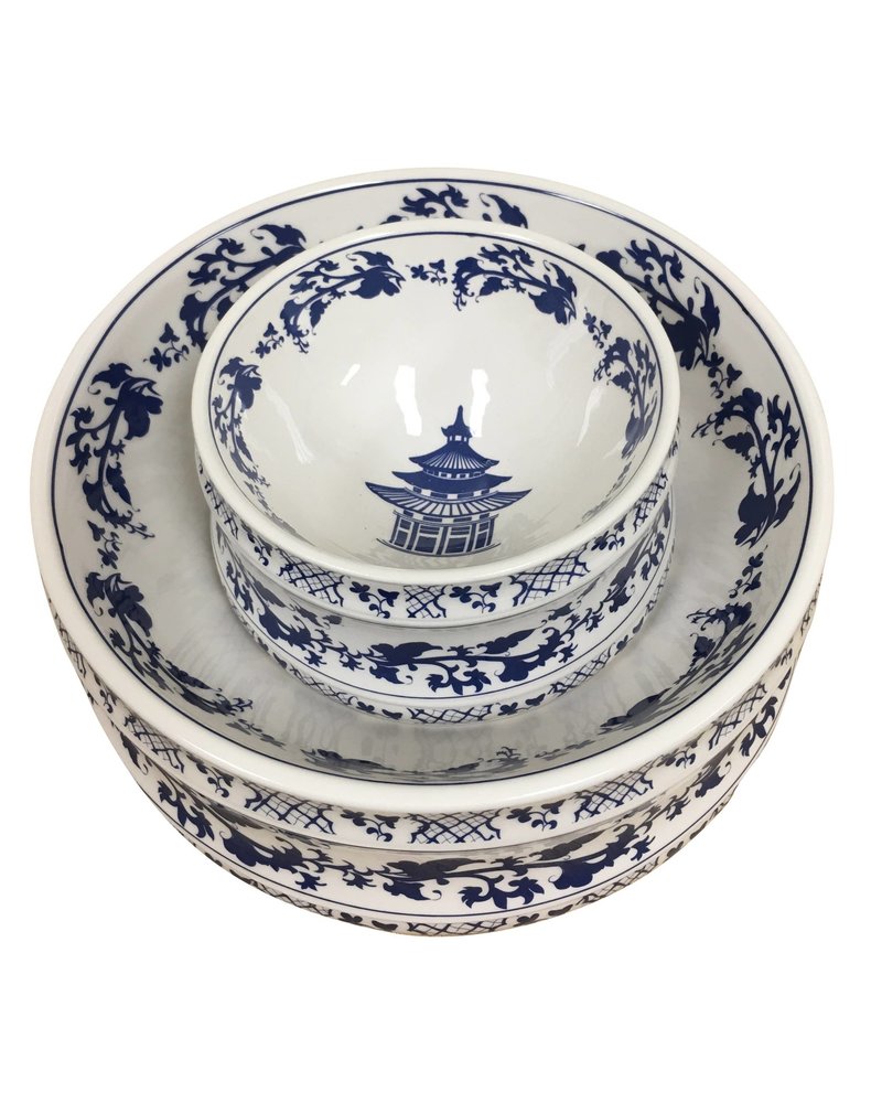 The Enchanted Home Porcelain Pagoda Chinoiserie Bowl
