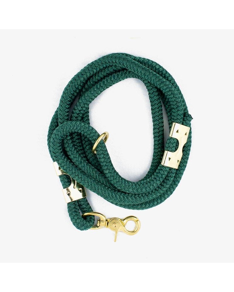 2 Hounds Design Marine Rope Leash, Forest Green