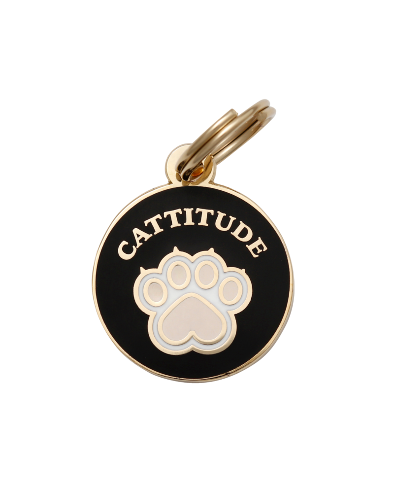 Two Tails Pet Company Cattitude Pet ID Tag
