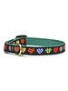 Up Country Cat Collar, Colorful Hearts