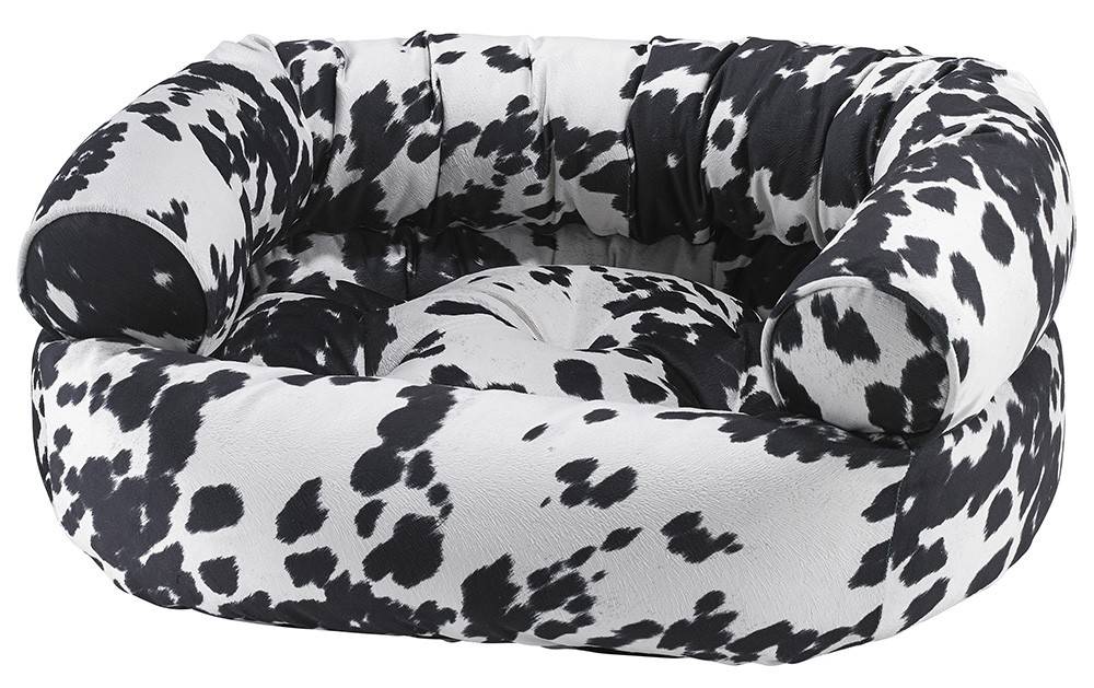 Bowsers Double Donut Sofa Bed Cow Print Feed Pet Purveyor