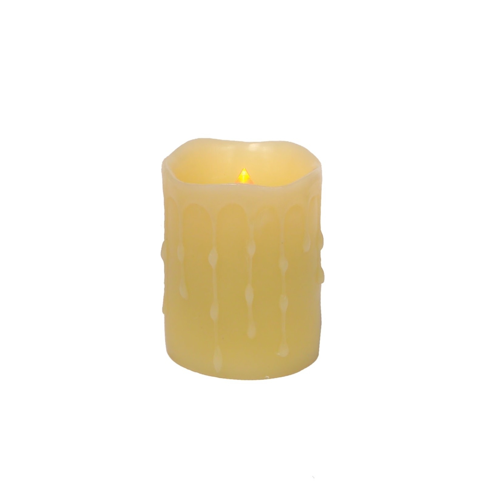 LED Wax Dripping Pillar Candle