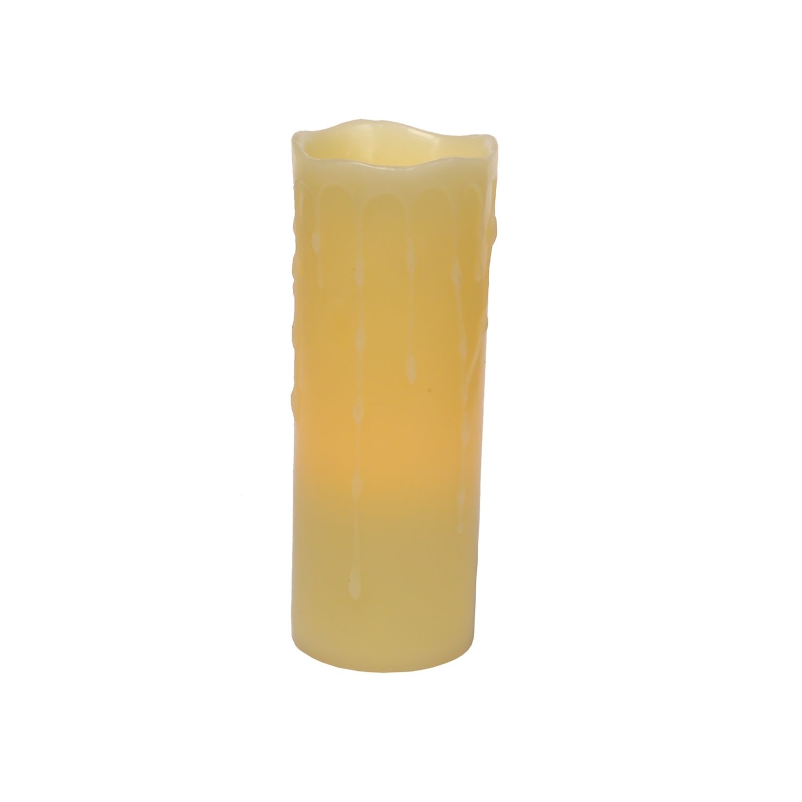 LED Wax dripping Pillar Candle