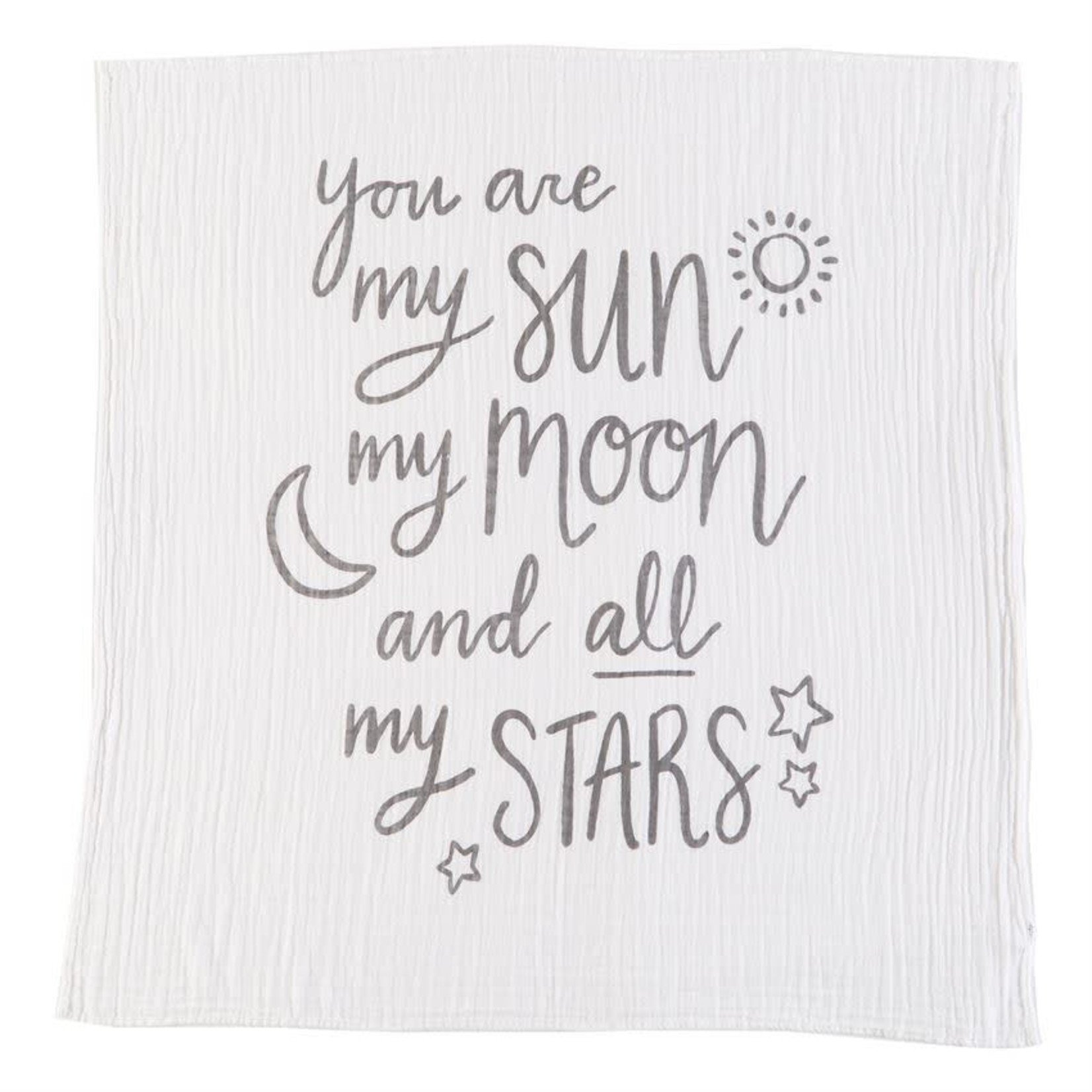 MudPie Muslin Moon and Stars Swaddle