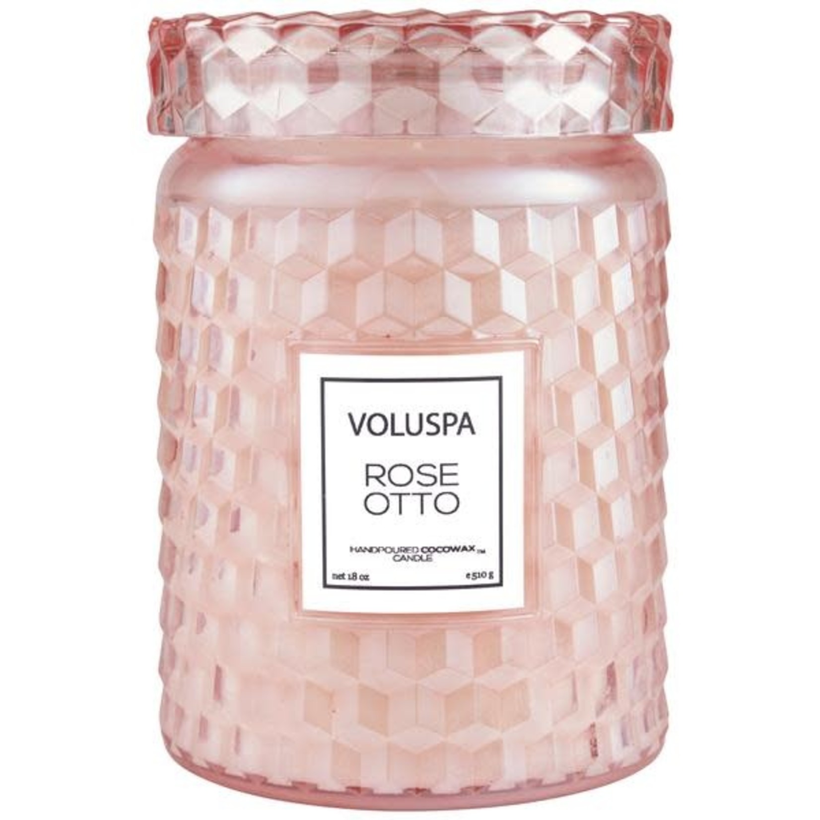 Voluspa Rose Otto large Glass Jar with Lid