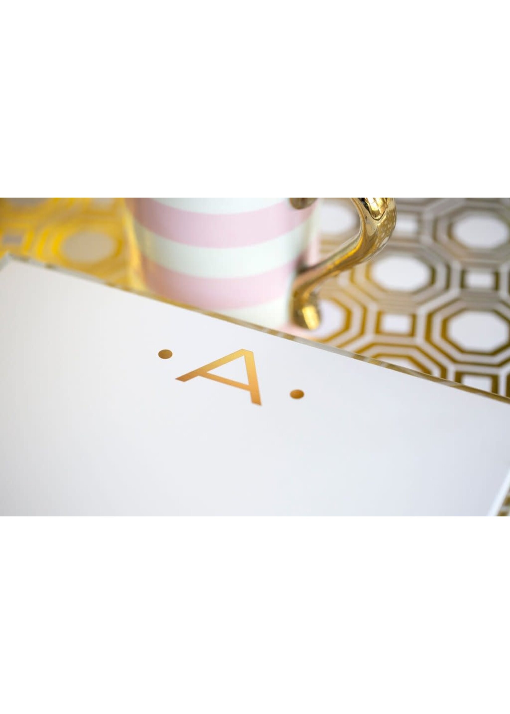 LUXE GOLD INITIAL NOTEPAD "A"