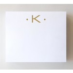 Black Ink LUXE GOLD INITIAL NOTEPAD "K"