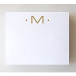 Black Ink LUXE GOLD INITIAL NOTEPAD "M"