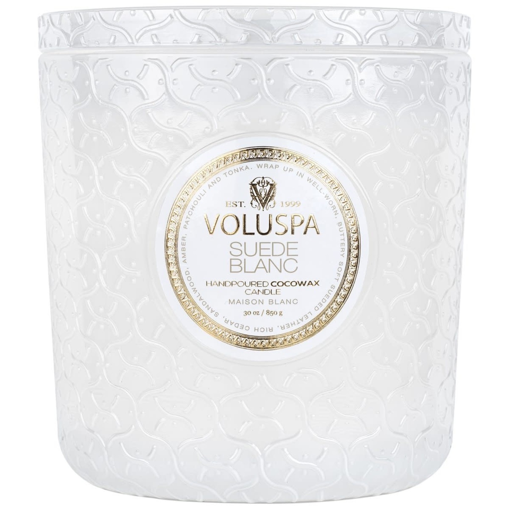 Voluspa SUEDE BLANC LUXE CANDLE