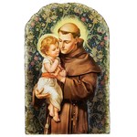 St Anthony And Child Arch Tile Plaque