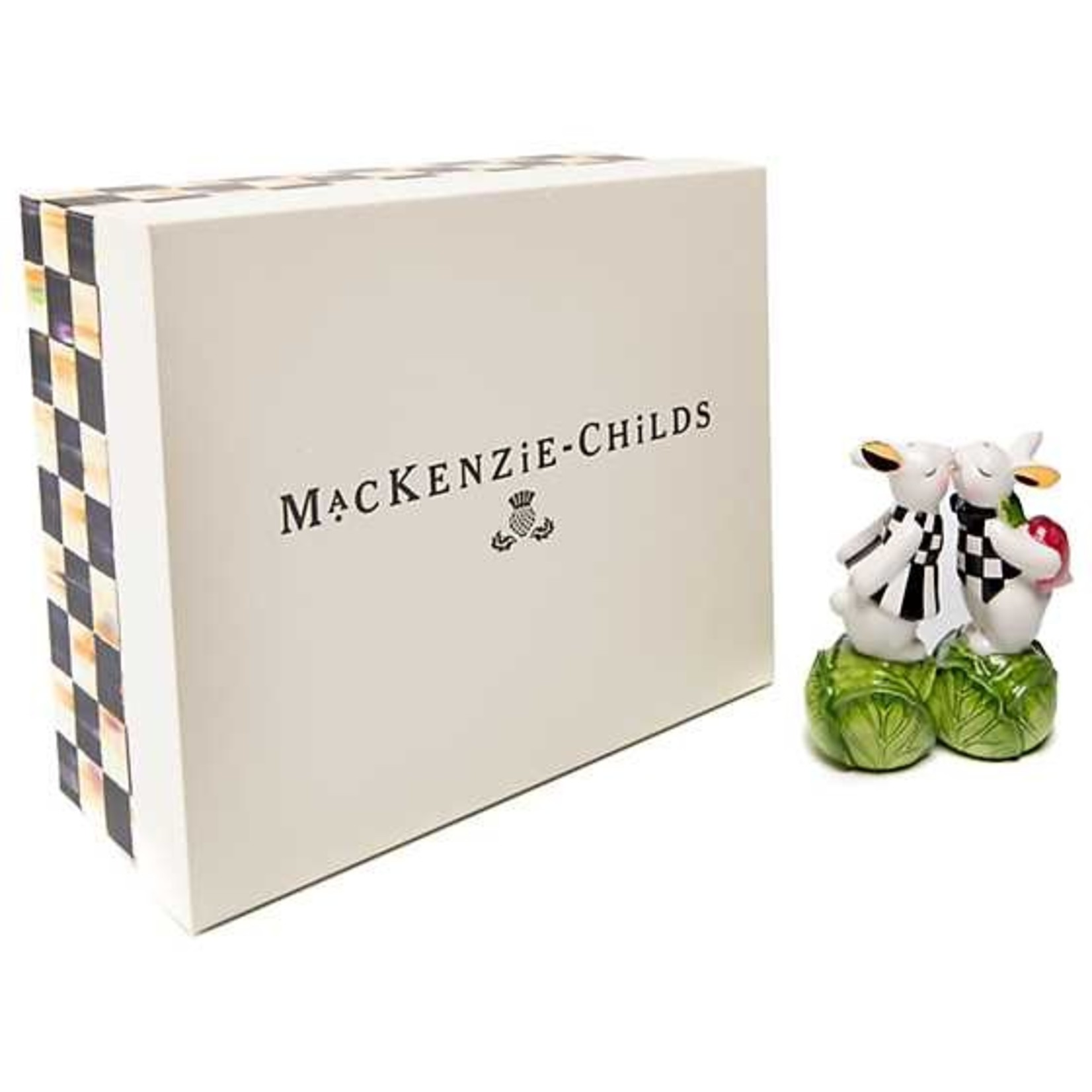 MacKenzie Childs Cabbage garden salt & pepper set