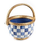 MacKenzie Childs Royal Check Basket - Small