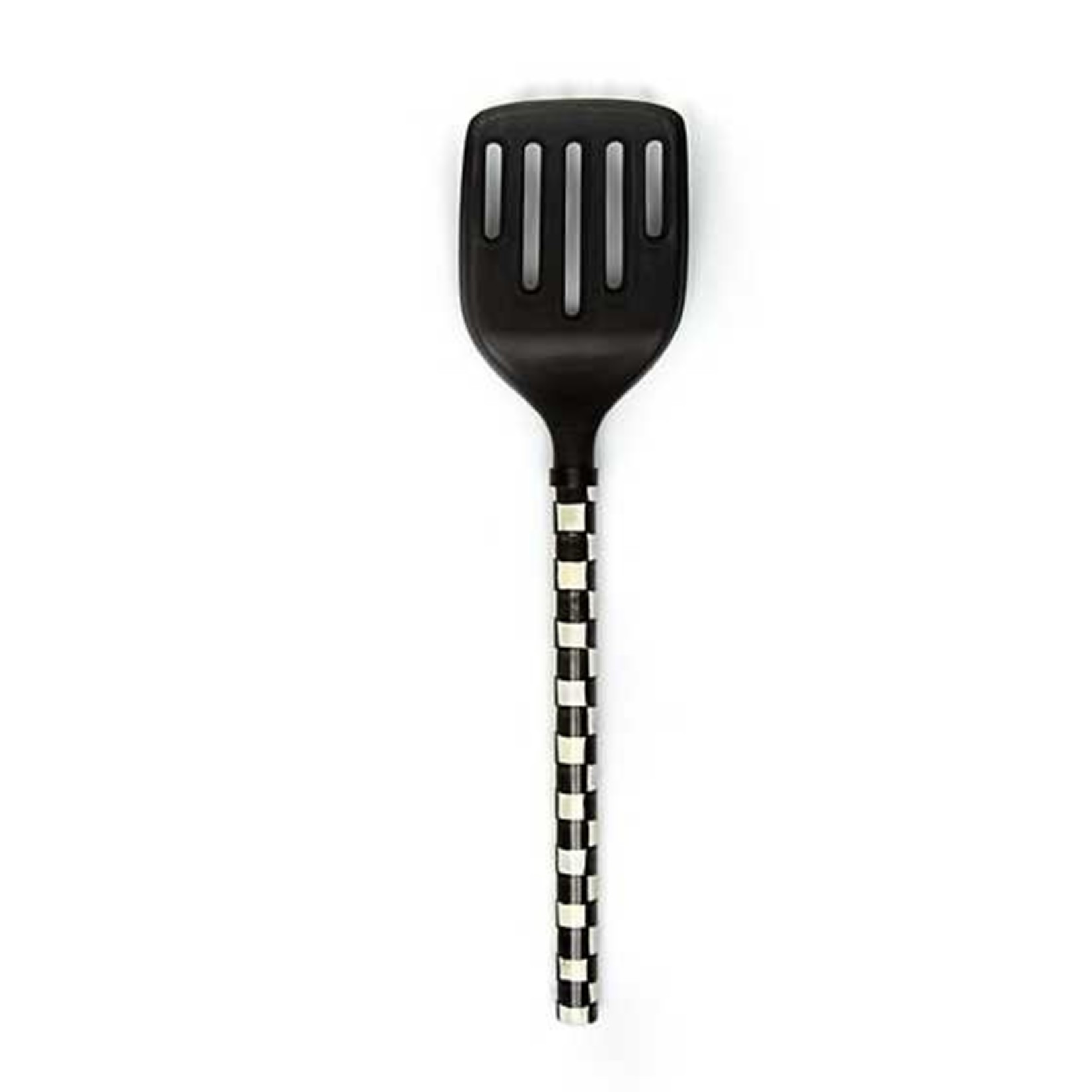 MacKenzie Childs Courtly Check Slotted Turner - Black