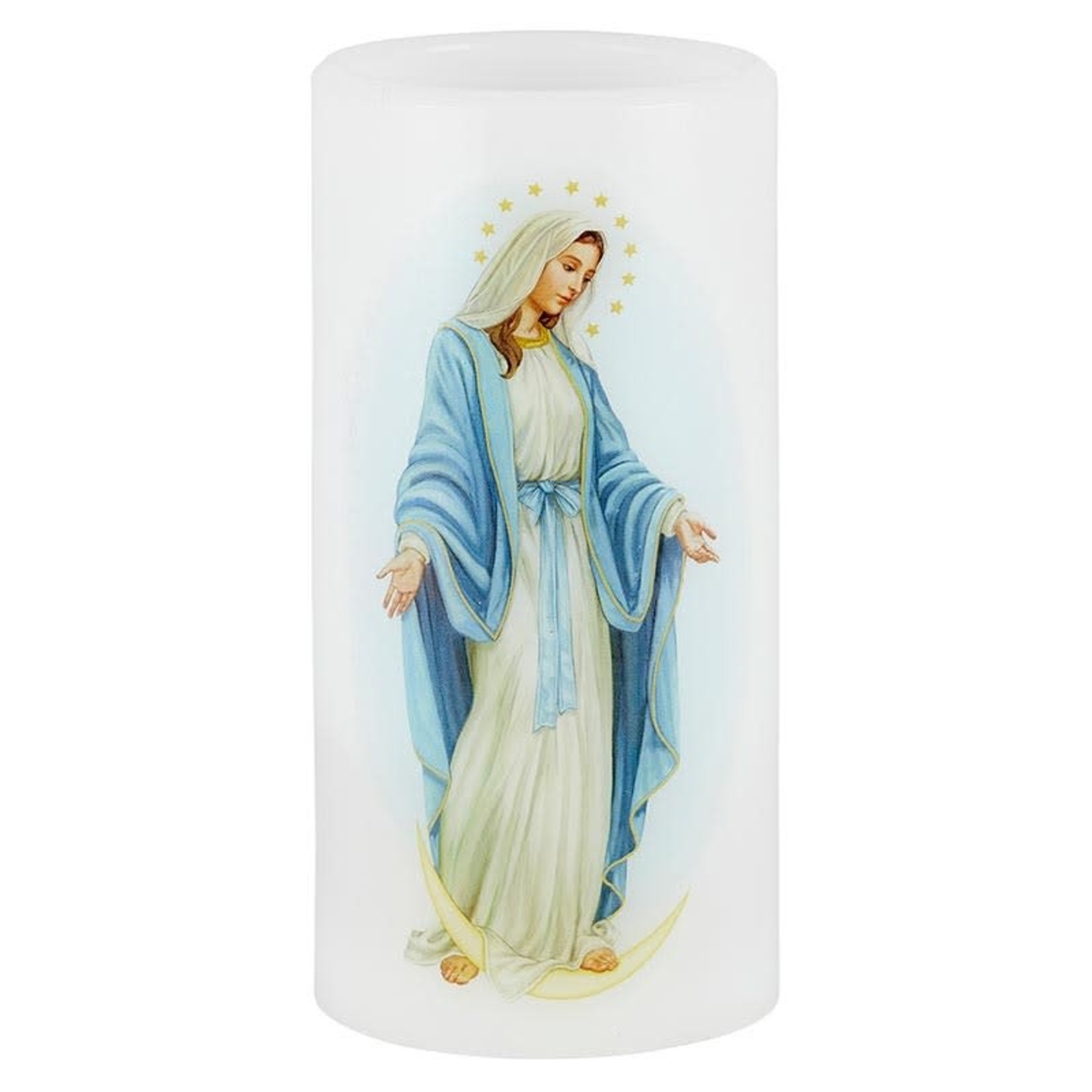 Flickering Flameless Devotional Candle - Our Lady of Grace