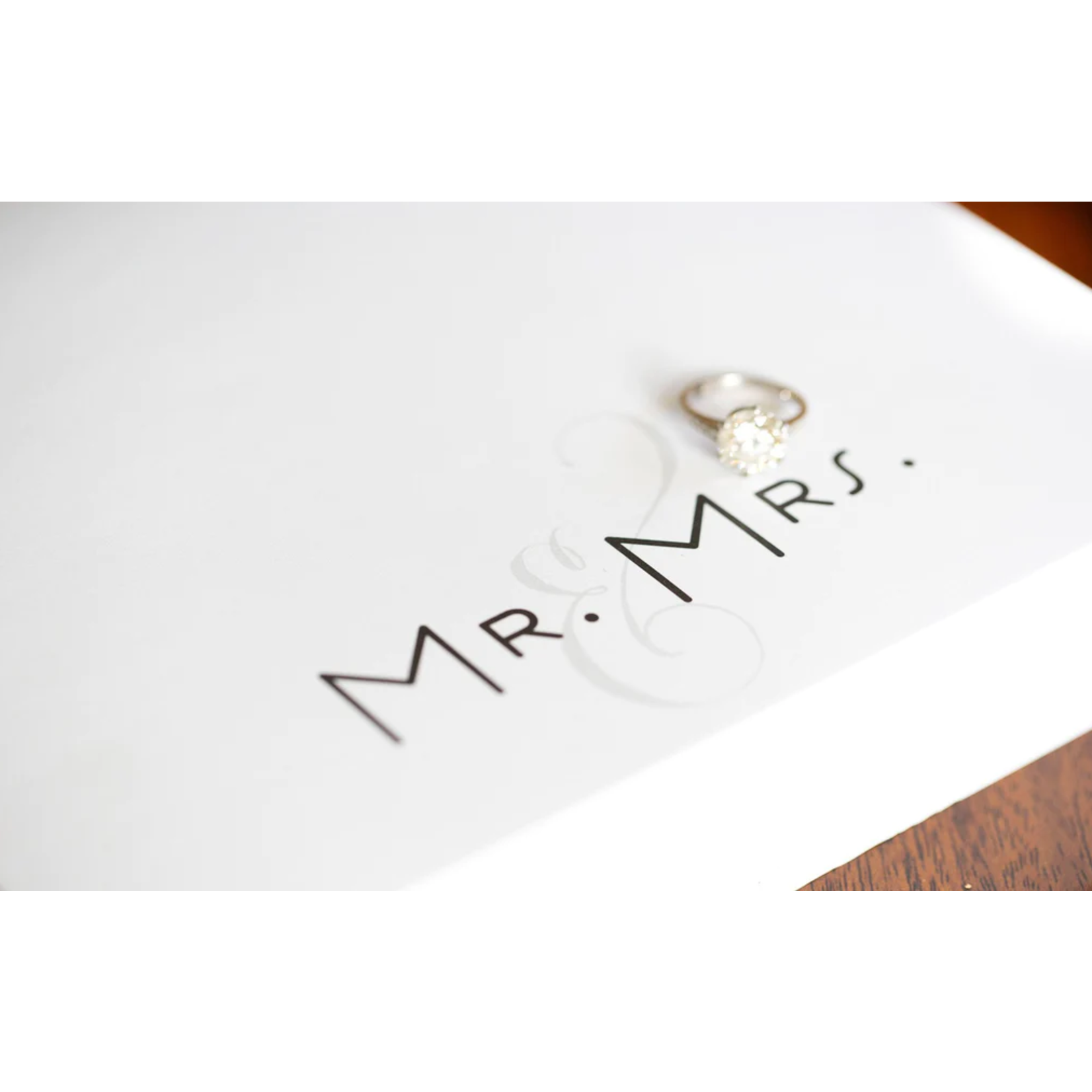Black Ink Luxe Gold Initial Notepad - Mr. & Mrs.